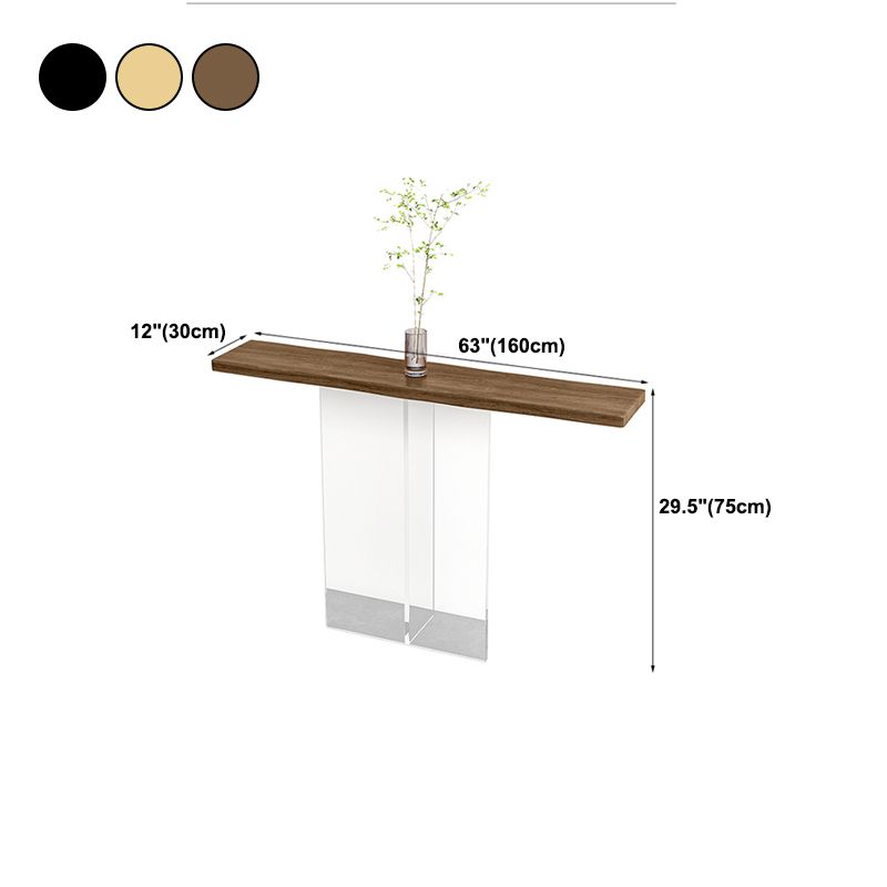 Rectangle Acrylic Console Table 11.8" W Contemporary End Table
