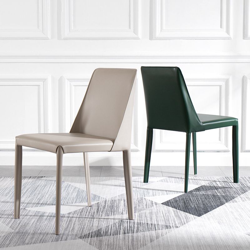 Chaises de salle à manger en métal de style scandinave chaise sans bras solide pour la maison
