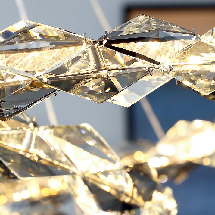 Contemporary Style Ceiling Lighting Ring Crystal Bedroom LED Ceiling Fixture