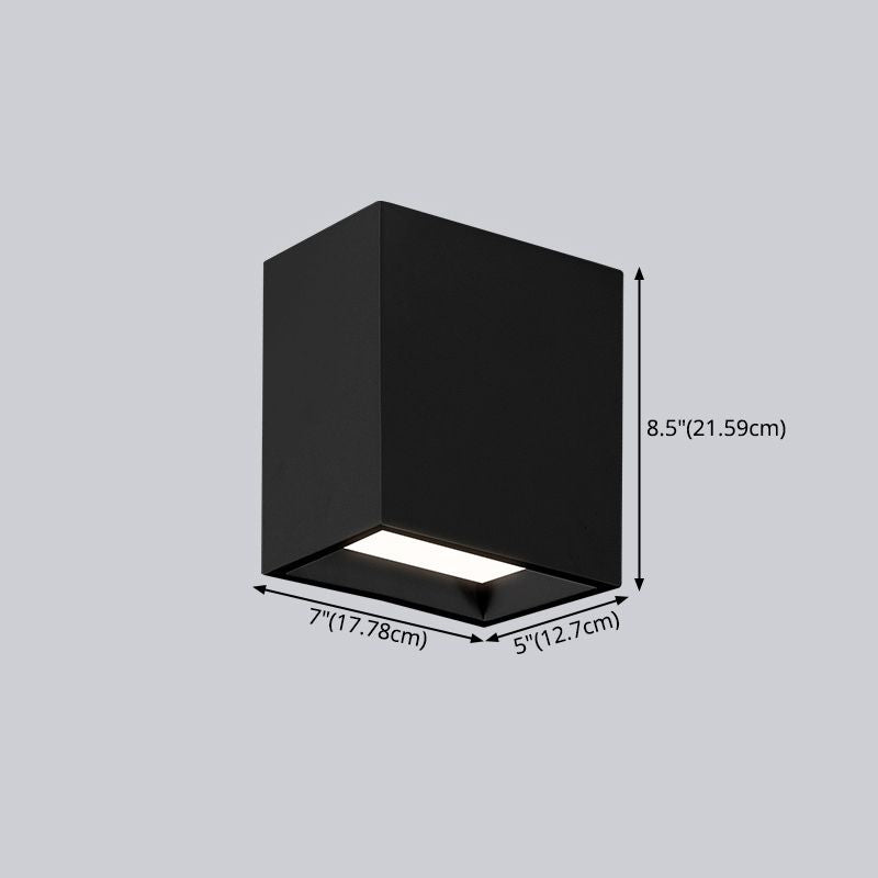 Acrylic Geometric LED Ceiling Fixture in Modern Simplicity Wrought Iron Flush Mount for Corridor