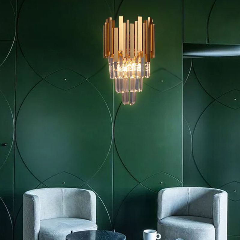 Kristallgeometrische Schatten Wandleuchte moderne Wandhalterung Leuchte in Messing