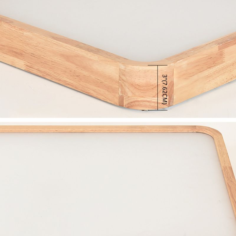Rechteckige, bündige Deckenleuchten, moderne Holz-Flushmont-Leuchten