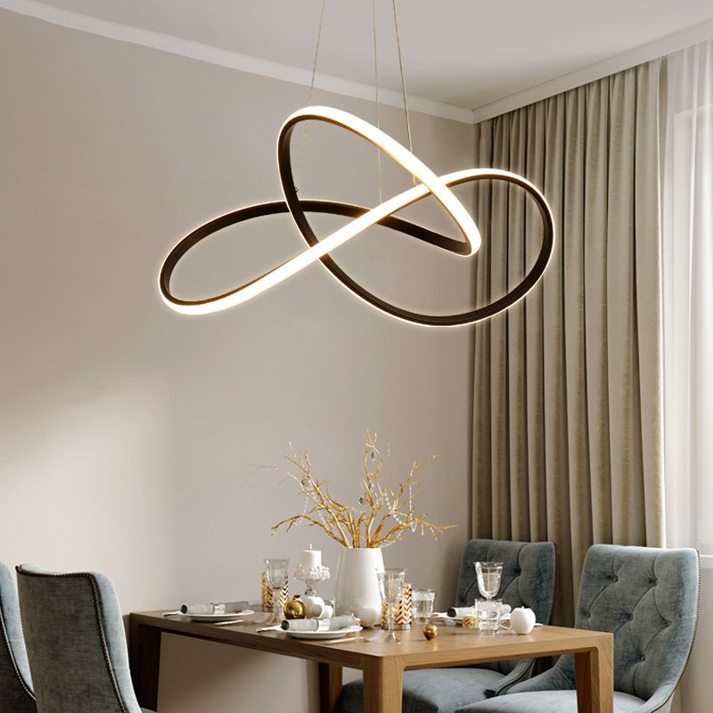 Lampada lampadina a LED Minimalistica Light Seguit Black Curve Spender Lighting con ombra acrilica