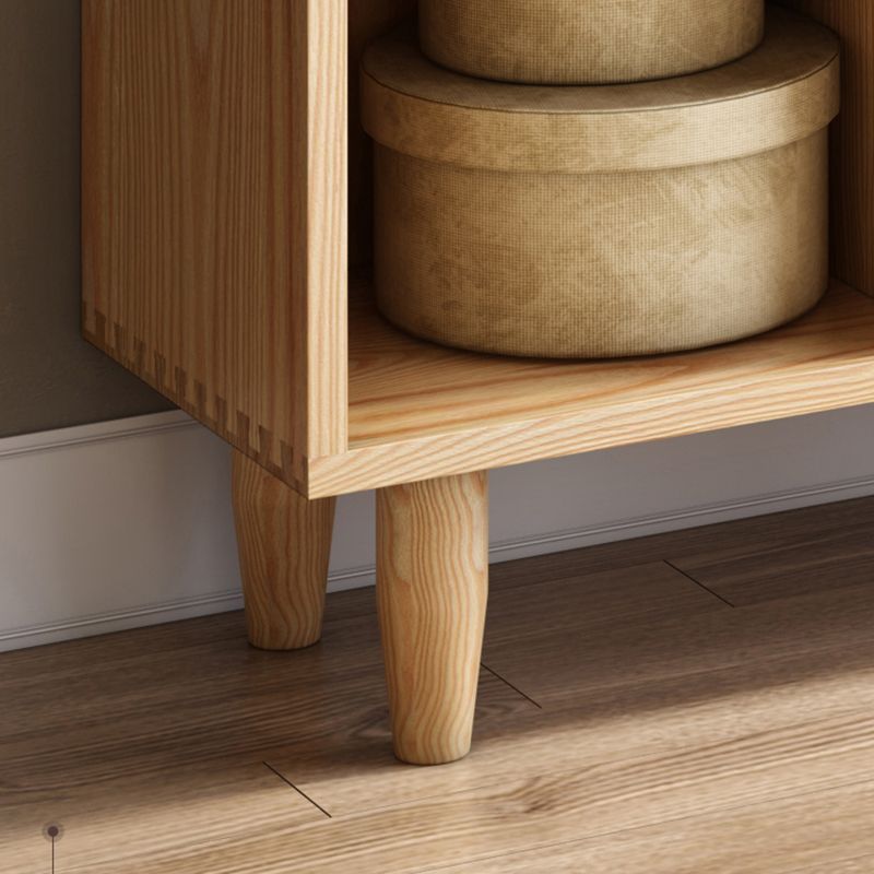 Natural Standard Bookshelf Wooden Contemporary Bookcase with Shelves