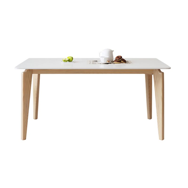 Contemporary Dining Set 1/5 Pcs Solid Wood Frame Dining Table and Chairs