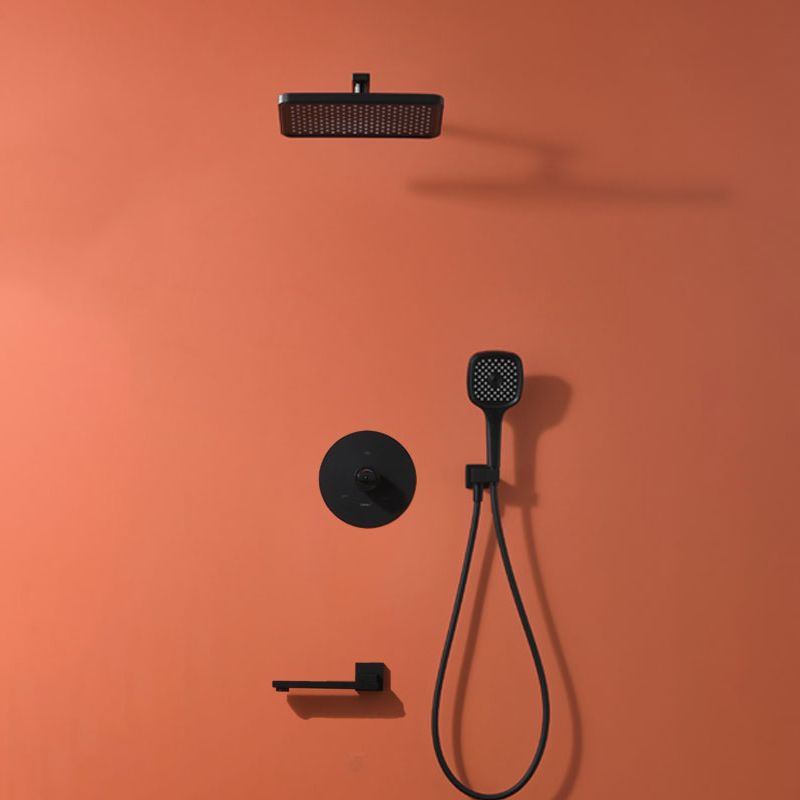 Modern Style Shower System Spot Resist Copper Wall Mounted Shower System