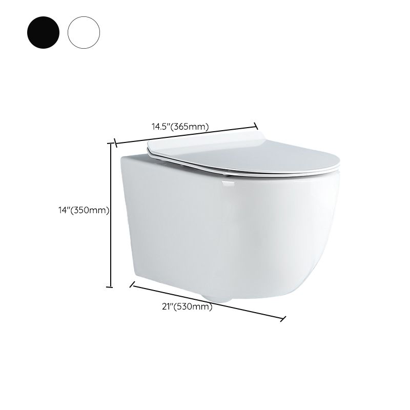 Modern White Flush Toilet Wall Hung Urine Toilet with Seat for Bathroom
