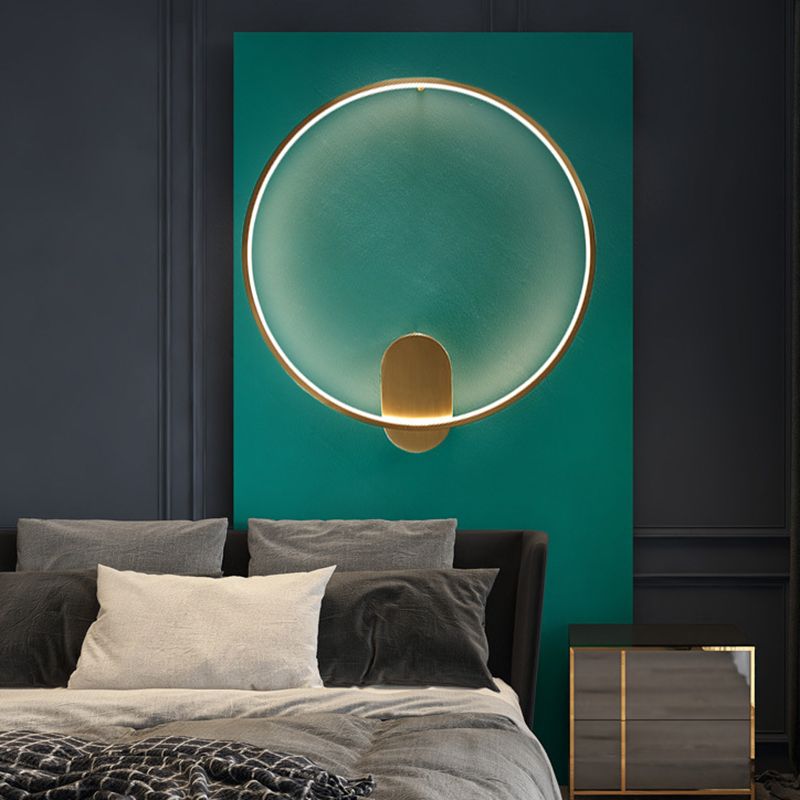 Modern Geometric Linear Wall Mount Lighting Minimalist Metallic LED Wall Sconce