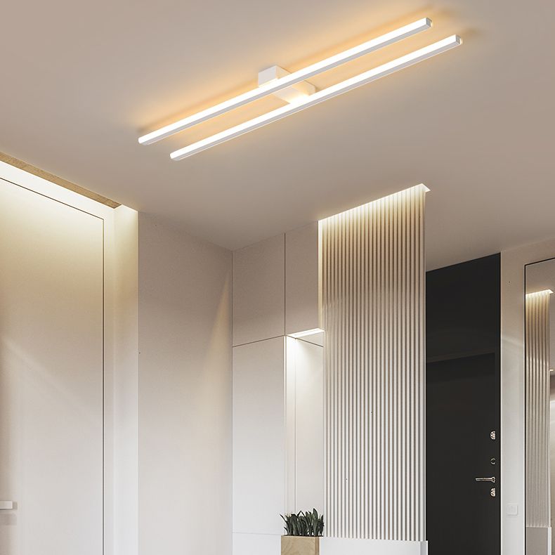 Lignes parallèles LED encastré simplicité acrylique Ultra-mince couloir éclairage monté au plafond