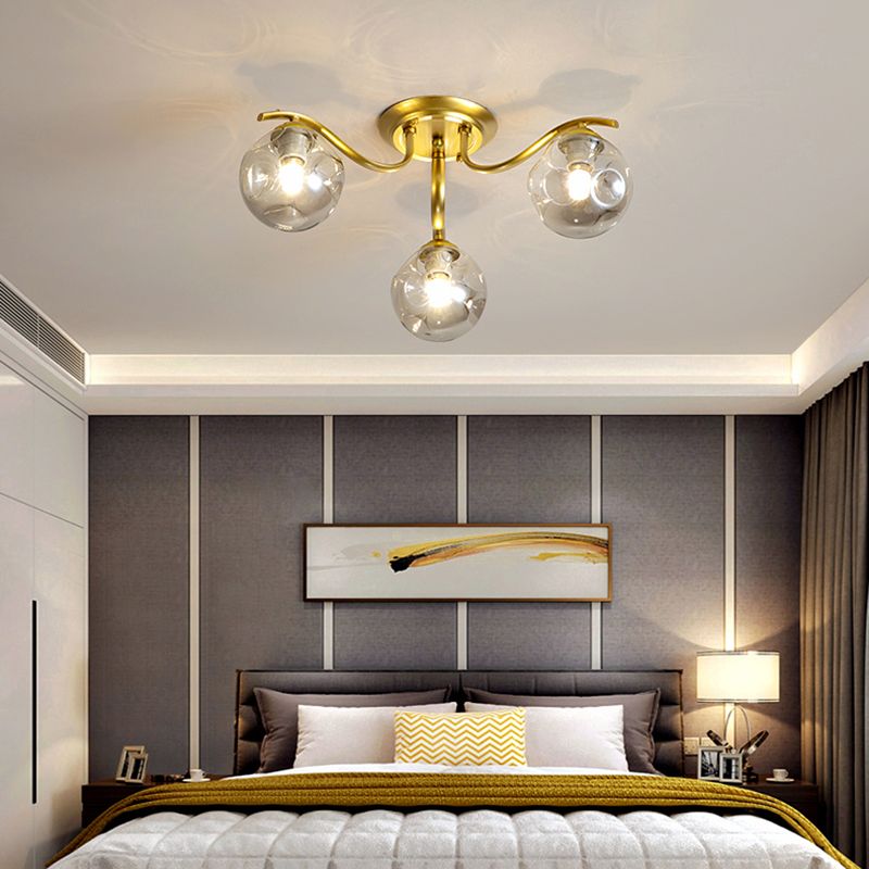 Dekorative Unterputzleuchte aus Glas für das Wohnzimmer