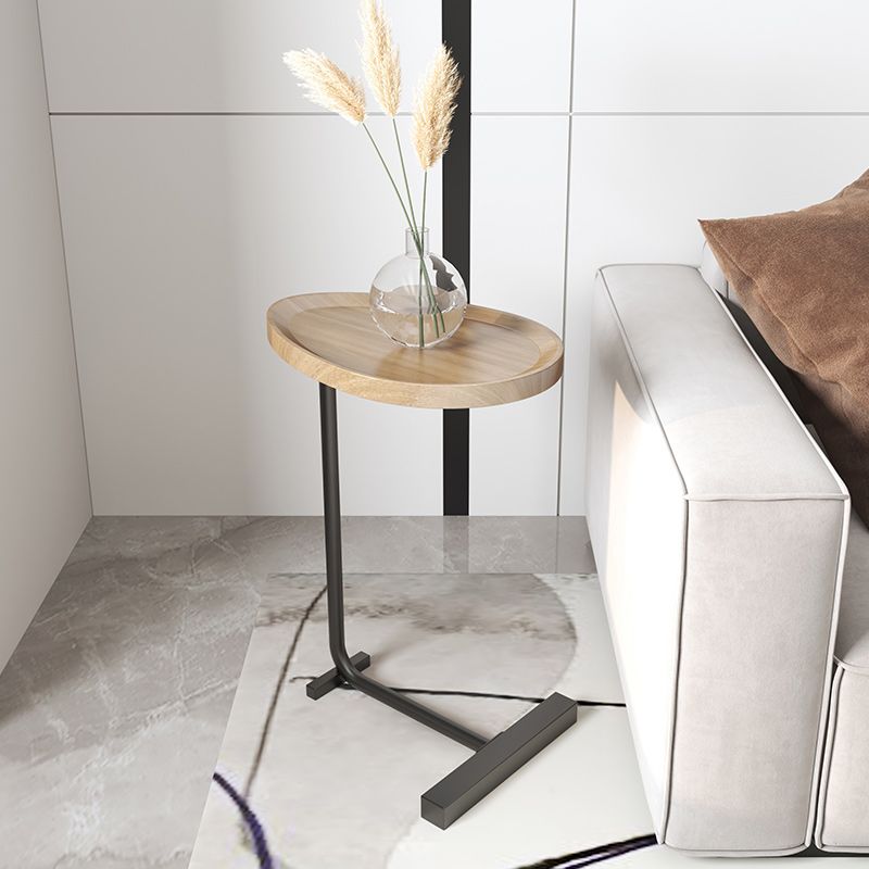 Modern Style Cocktail Table Artificial Wood Table Metal Iron Base Coffee Table