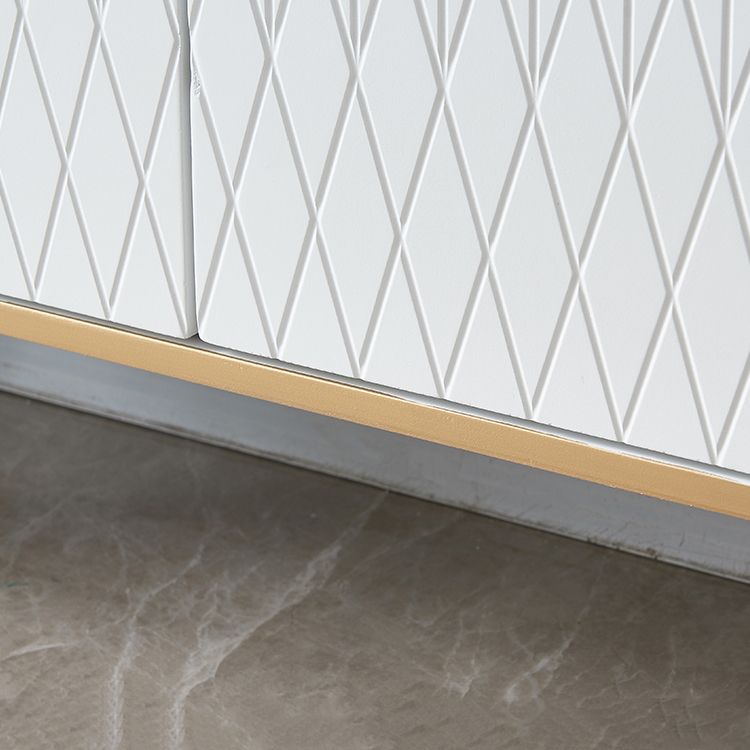 Glam Style Sideboard Artificial Marble Sideboard with Cabinet