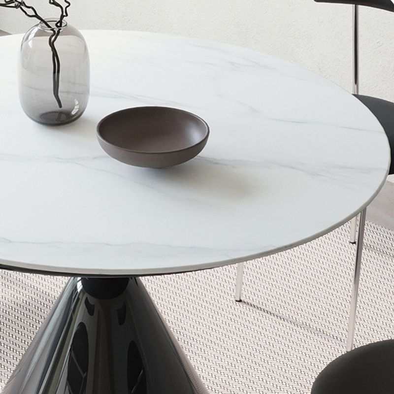 Contemporary Dining Room Dinner Table Round Pedestal Dining Table