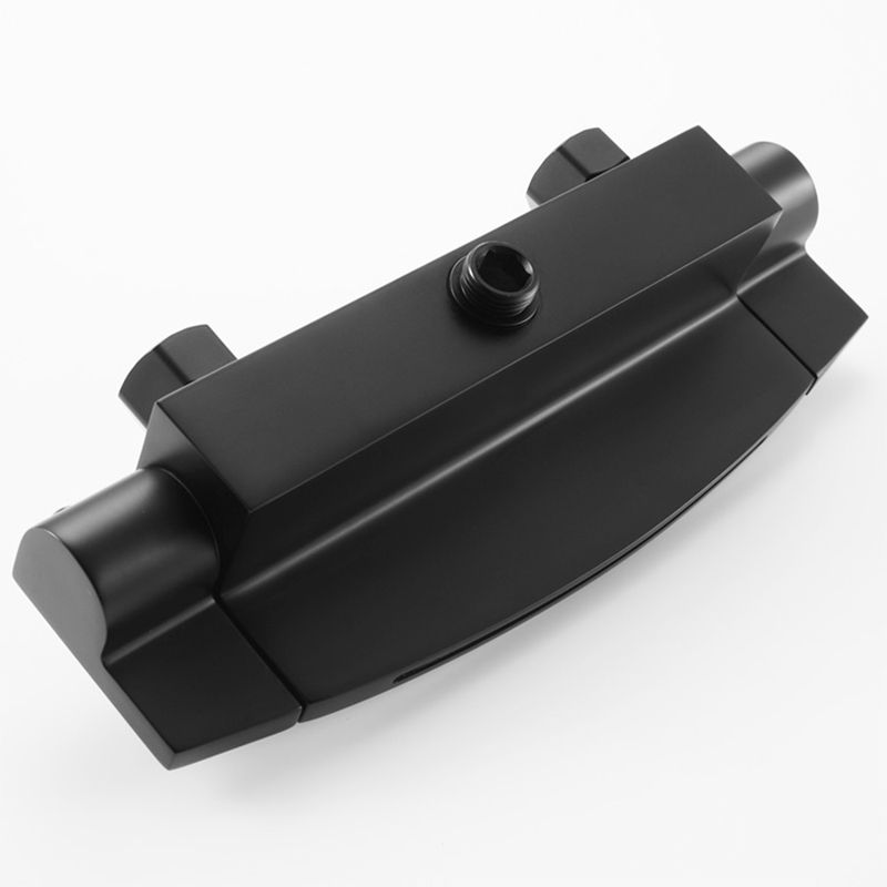 Wall Mounted Metal Tub Filler Low Arc Waterfall Double Handles Tub Faucet Trim