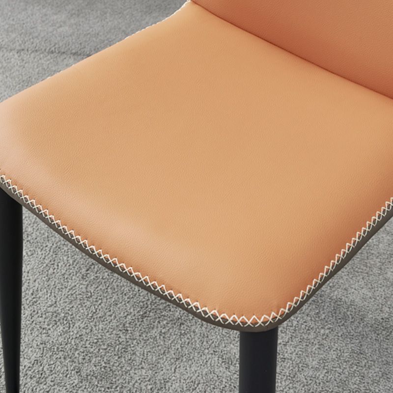 Metal Contemporary Dining Chair Metallic Finish Wingback Side Chair