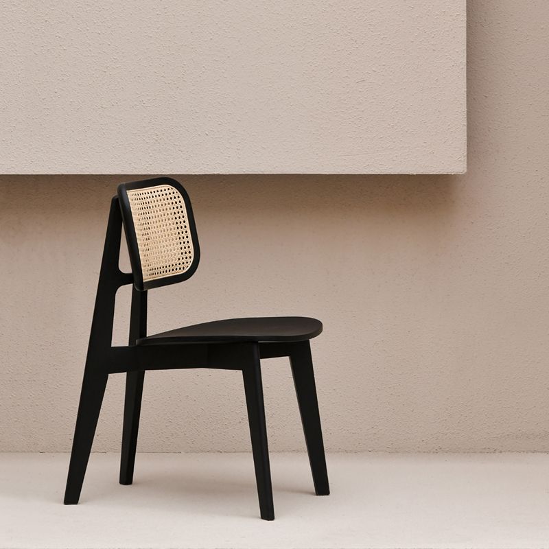 Industrial Solid Wood Armless Chair Kitchen Dining Side Chair