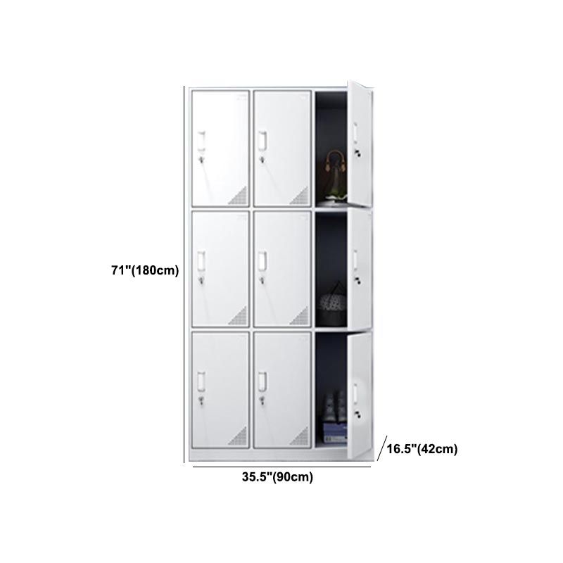 Contemporary Wardrobe Armoire White Color Steel Wardrobe Closet with Locks