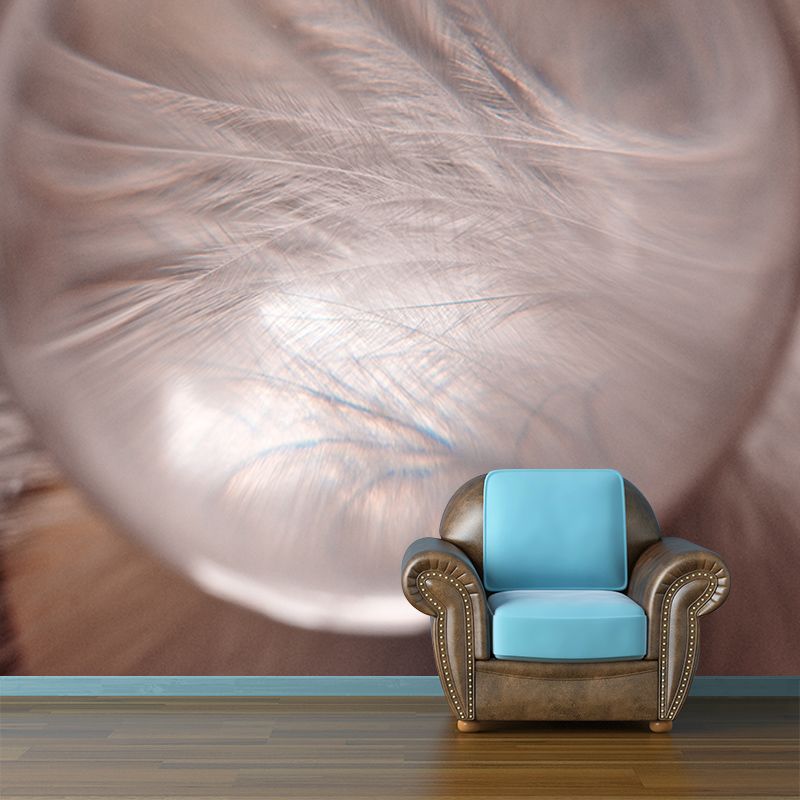 Mural Wallpaper with Feather Pattern Wall Covering for Living Room Bedroom