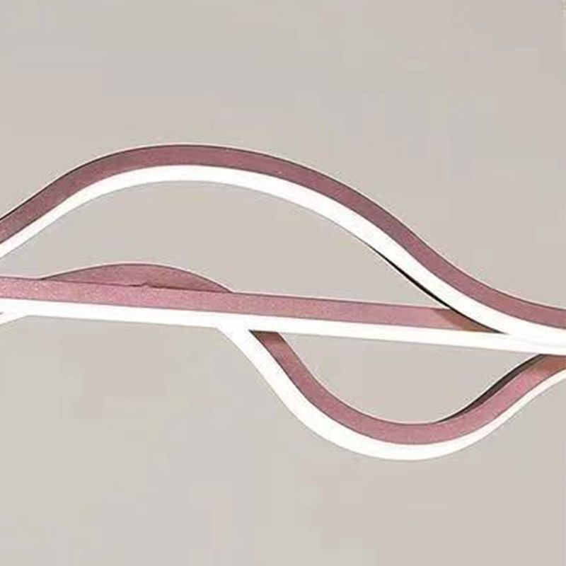 Minimalist Hanging Island Light Metal Dining Room LED Island Pendant Light