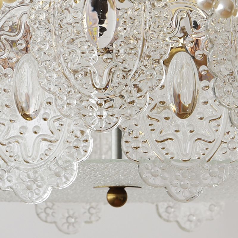 Modern Ceiling Light Household Flush Mount Ceiling Light Fixture with Glass Shade