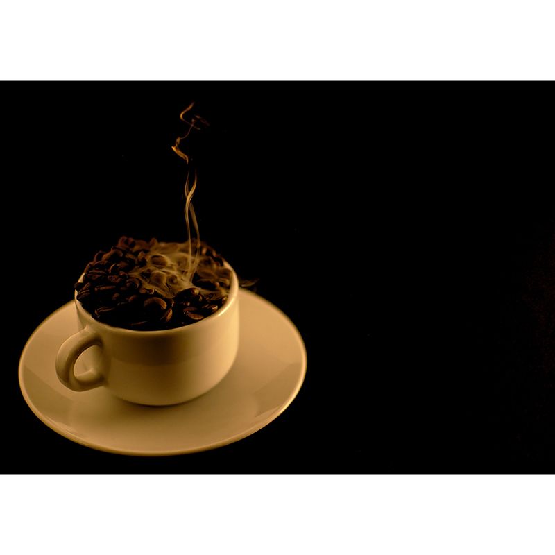 Customized Coffee Beans Mural Dark Color Mildew Resistant Wallpaper for Coffee Shop