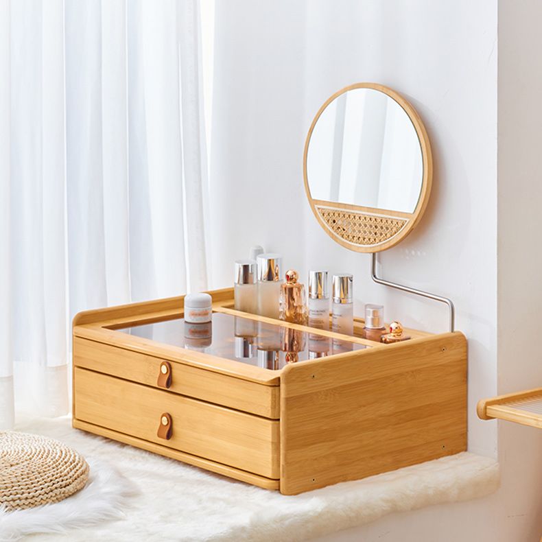 Modern Mirrored Makeup Vanity Glass Drawers Make-up Vanity with Storage