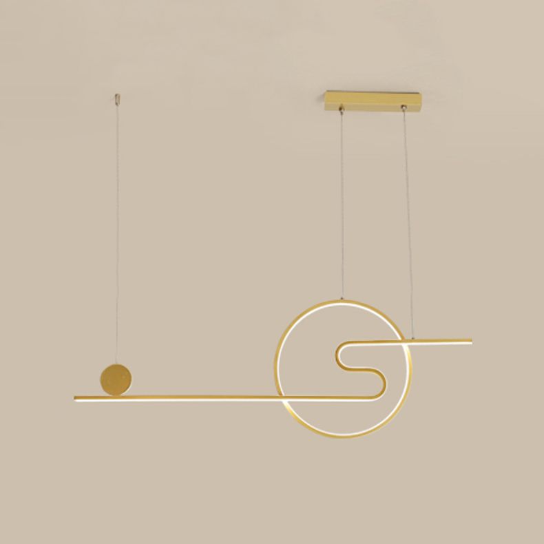 Linear Shape Island Lights Contemporary Style Metal 2 Light Island Pendant Lights