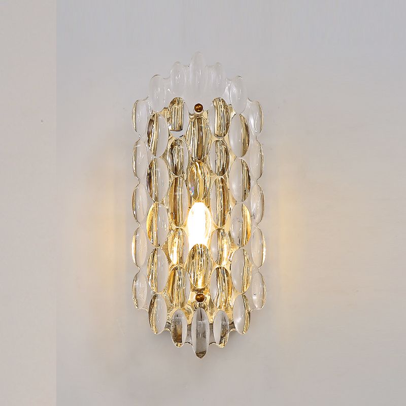 Modern Style Wall Light Crystal Sconces in Transparent for Bedroom