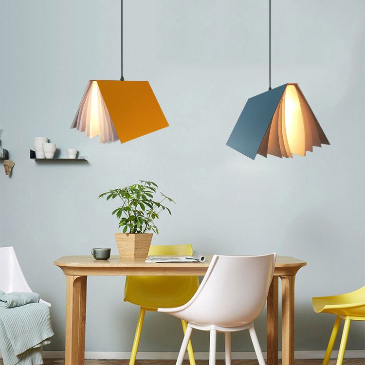 Forme de livre de style nordique Colron Macron Modern Metal 1 Kit d'éclairage de la tête pour la cuisine
