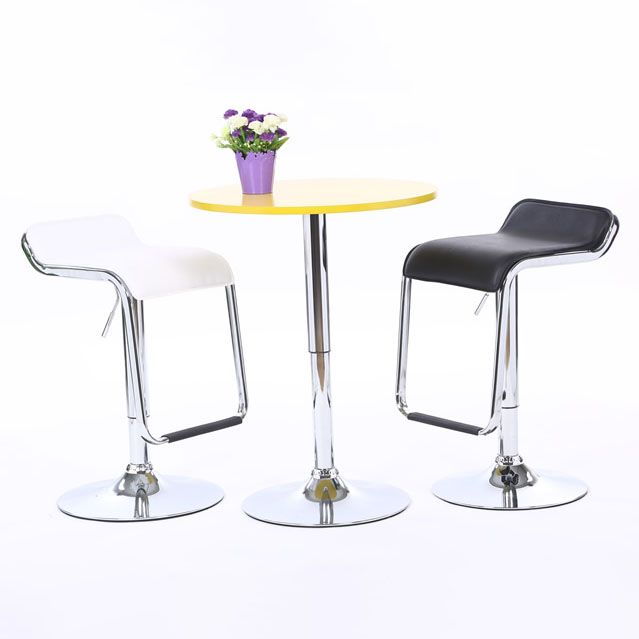 Modern Backrest Liftable Stool Steel Cashier Bar Stool with Leather Cushion and Pedal