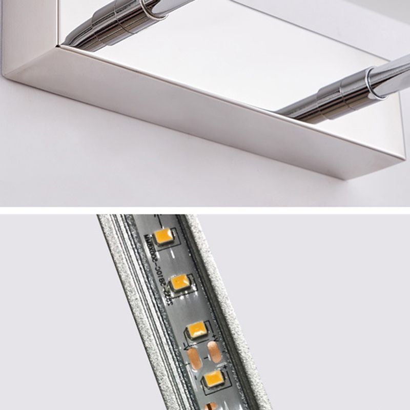 Simplicité contemporaine Rectangle mural lumineux en acrylique lampe murale en acrylique pour salle de bain