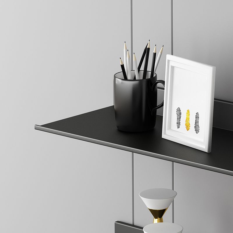 Metal Bookshelf Wall Mounted Contemporary Bookcase for Home Office