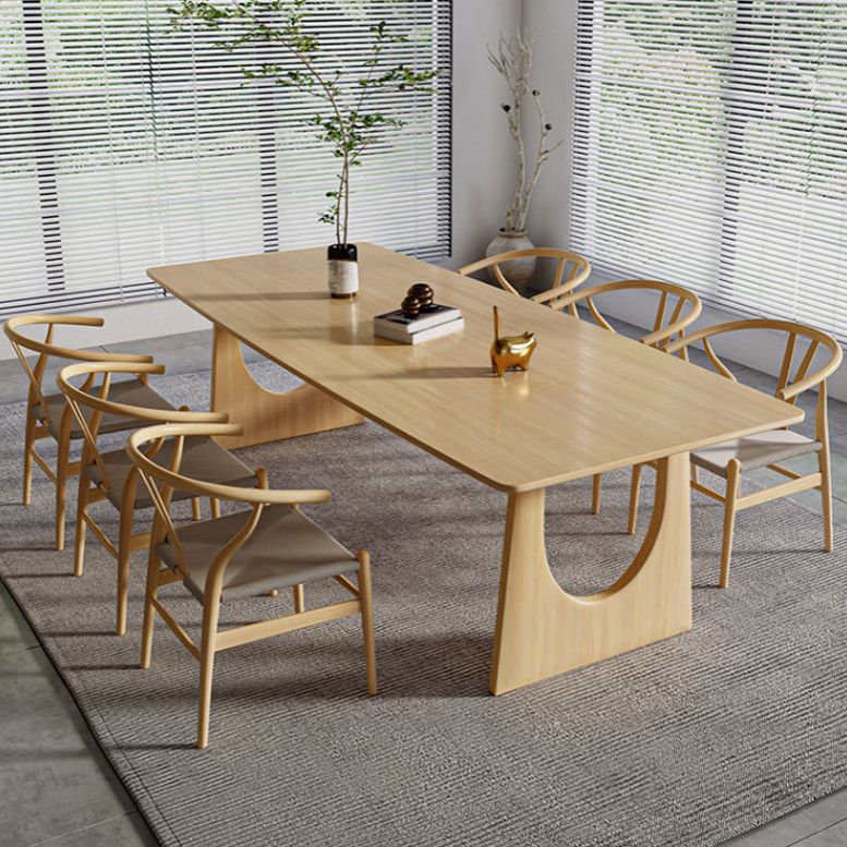 Traditional Wood Dining Set 1/7 Pieces Rectangle Dining Table Set