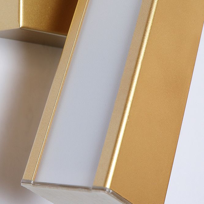 Metal Square Shape Wall Mount Lighting Modern 1-Light Wall Light Fixtures