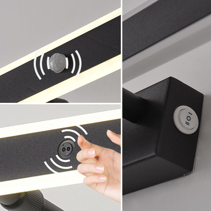 Style minimaliste moderne Améliorations d'éclairage de vanité de vanité rationalisée Idées d'éclairage de vanité acrylique pour salle de bain