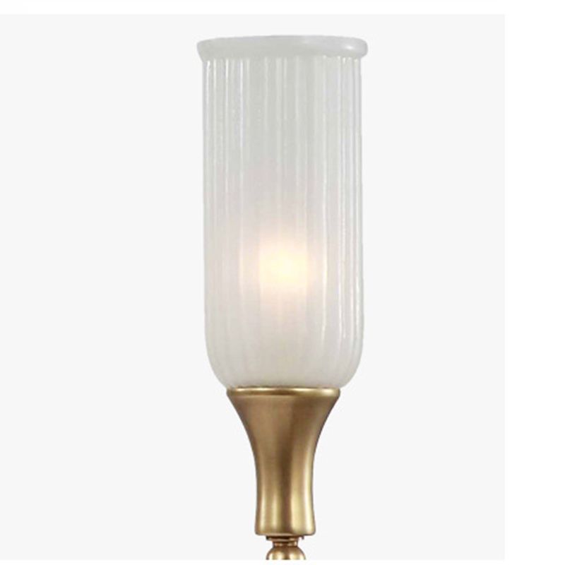 Cylinder Chandelier Light Fixture Traditional Opal Glass Pendant Lighting for Restaurant