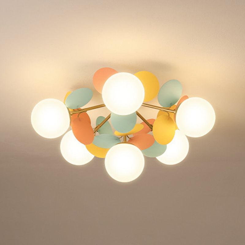 Burbujas de la sala de estar del techo montado en el techo de vidrio semi iluminación de semi montura