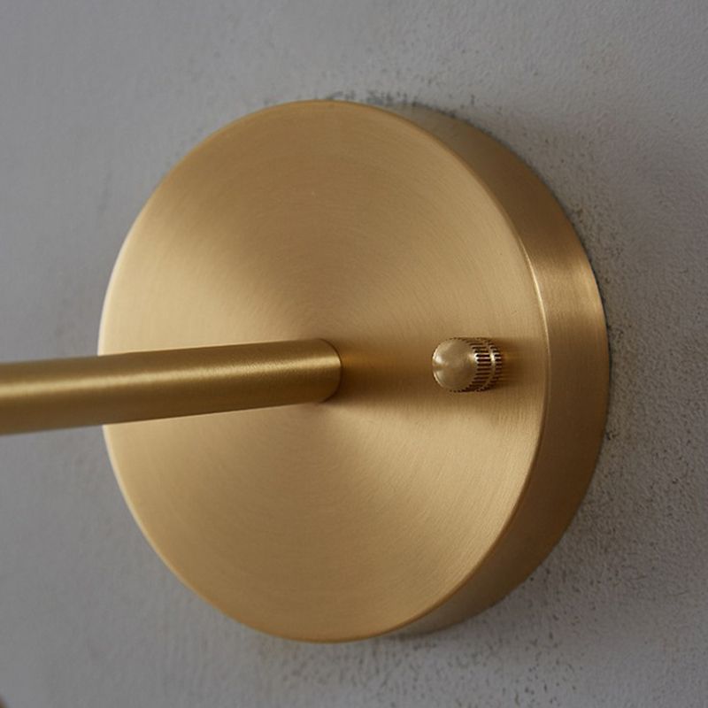 Glass Cone Shape Wall Light Industrial Style 1 Light Wall Light Sconce in Brass