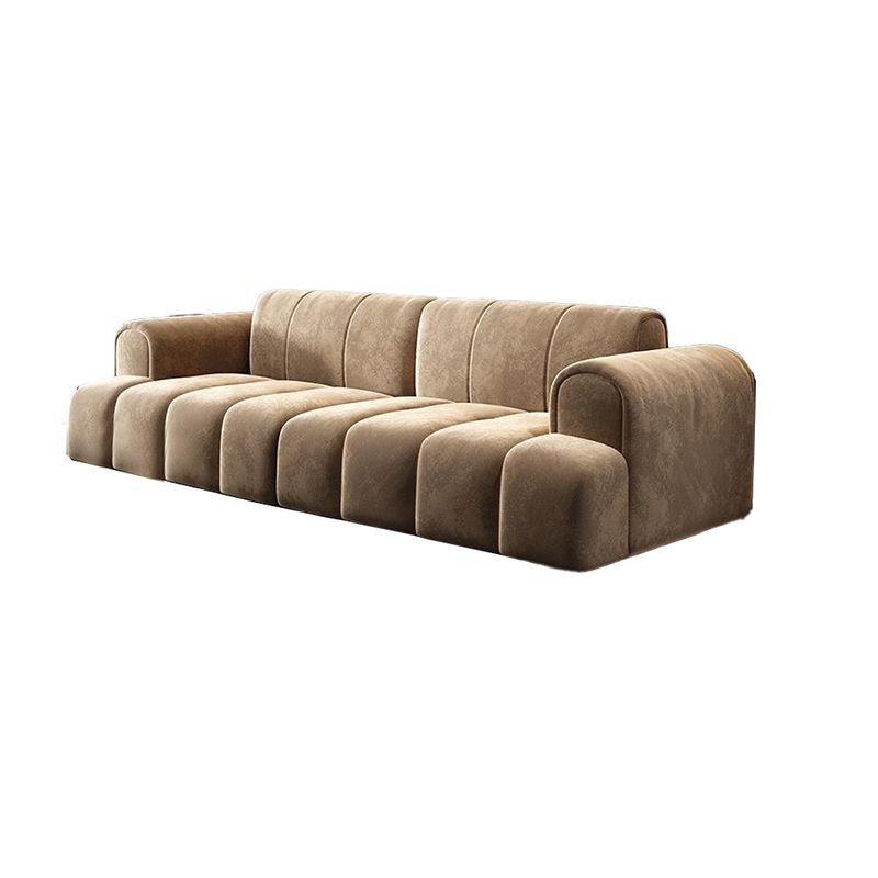 Contemporary Stationary Cushions Recessed Arm Living Room Settee