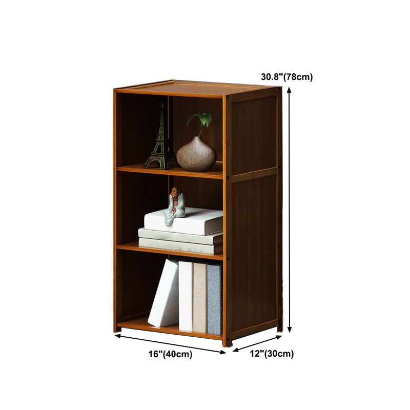 12" W Vertical Wooden Bookshelf Modern Closed Storage Bookcase