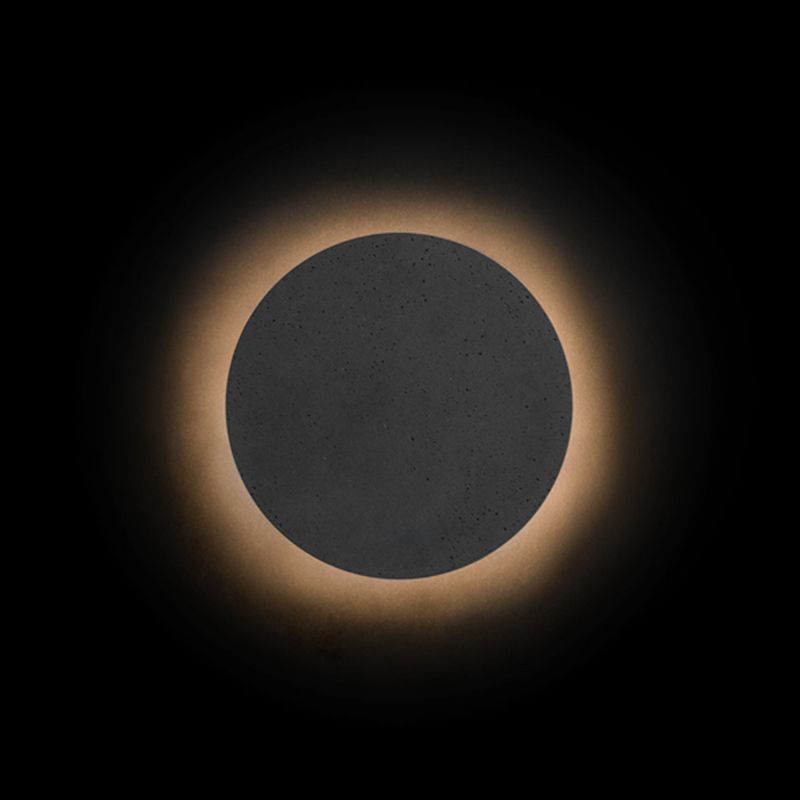 Round Simplicity Light Fixture Indoor Warm Lighting Fixtures in Gray for Bedroom