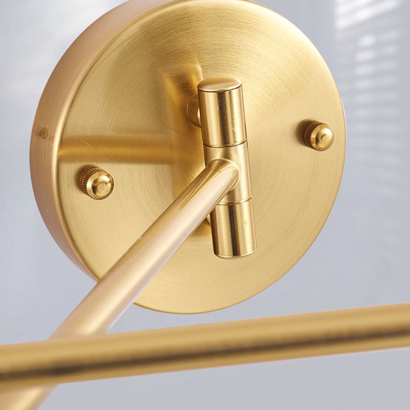 Single Golden/Black/Grey Contemporary Wall Mounted Sconce Metallic Wall Light for Foyer