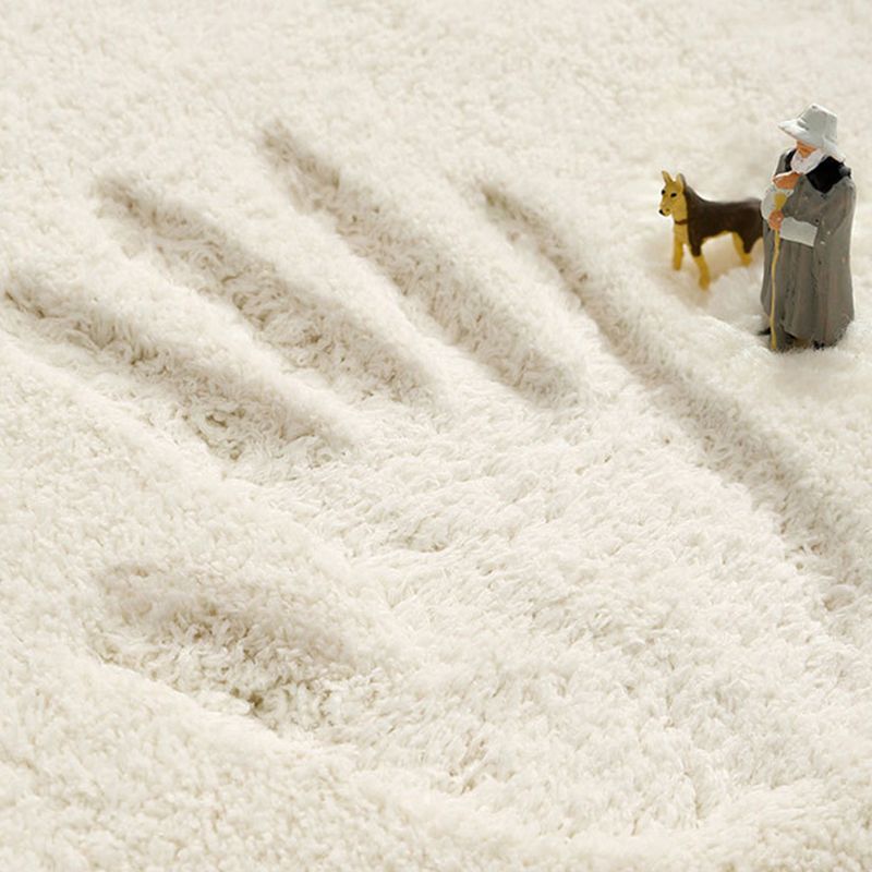 White Fish Area Carpet Polyester Modern Carpet Washable Carpet for Drawing Room