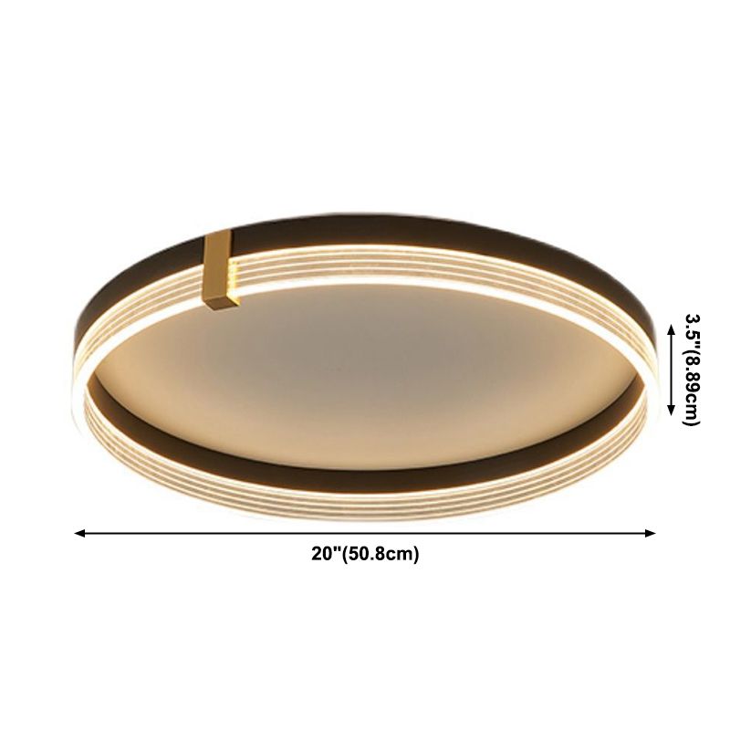 Luminaires encastrés de style moderne Ring Plafonniers encastrés à LED en acrylique à 1 lumière