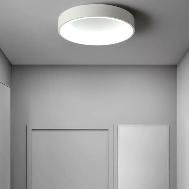 Nouveau Luminaire LED affleurant à tambour moderne 1 luminaire de plafond en acrylique pour