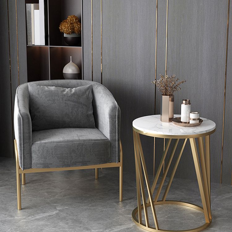Silla de comedor de metal de estilo nórdico, sillas laterales tapizadas sin brazos para uso doméstico