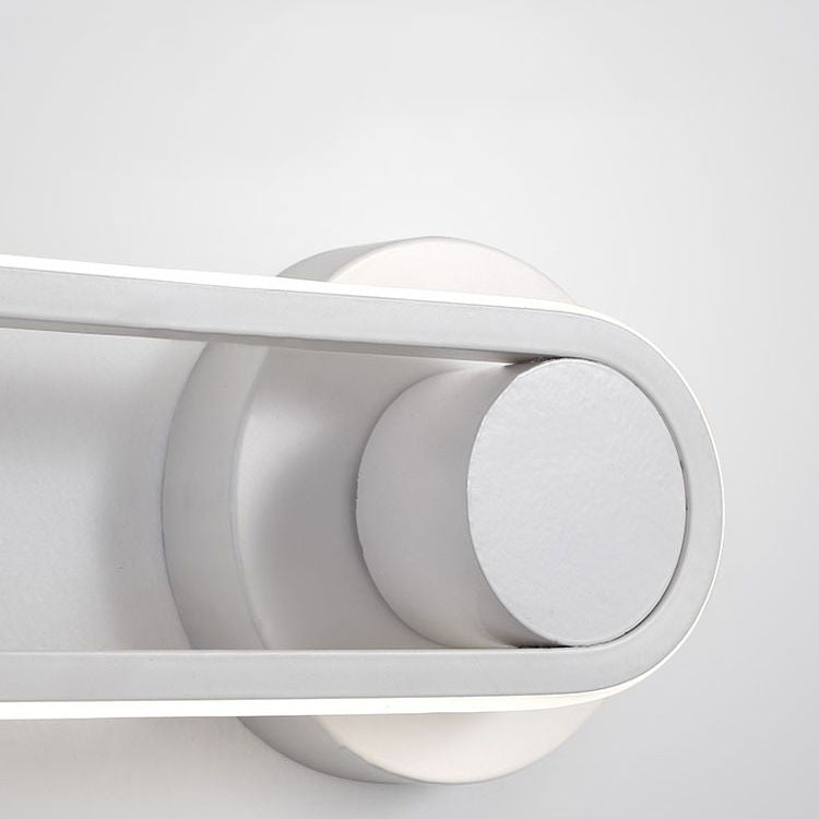 Oblong LED Rotatable Wall Lamp in Modern Creative Style Wrought Iron Wall Sconce with Silicone Shade