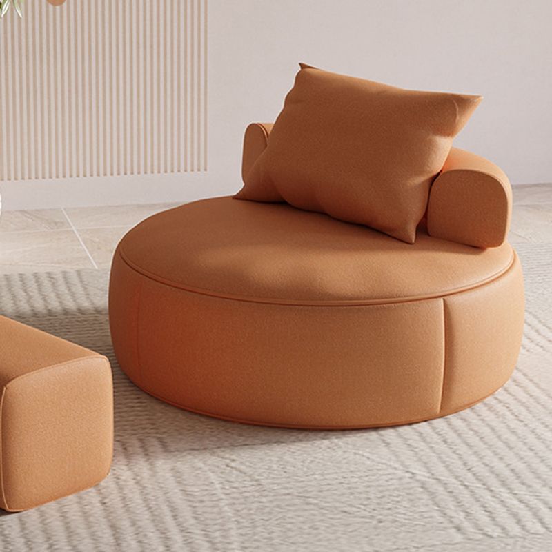 Nordic Style Handless Imitation Leather Curved Back Parsons Chair