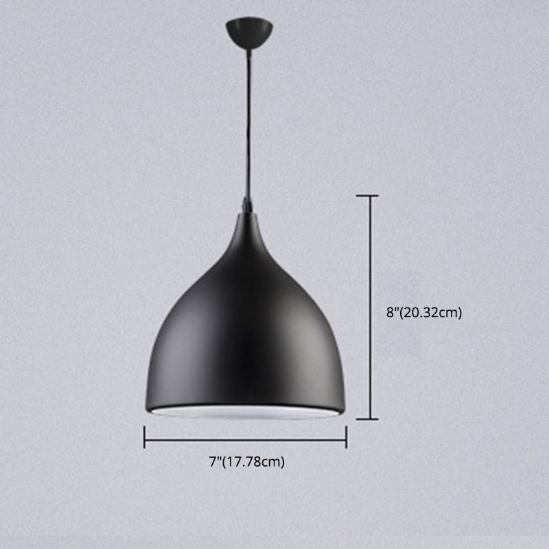 Alluminio lucido colorato a sospensione in stile Nordico MacAroon Mini ciondolo con filo di sospensione regolabile da 39 "