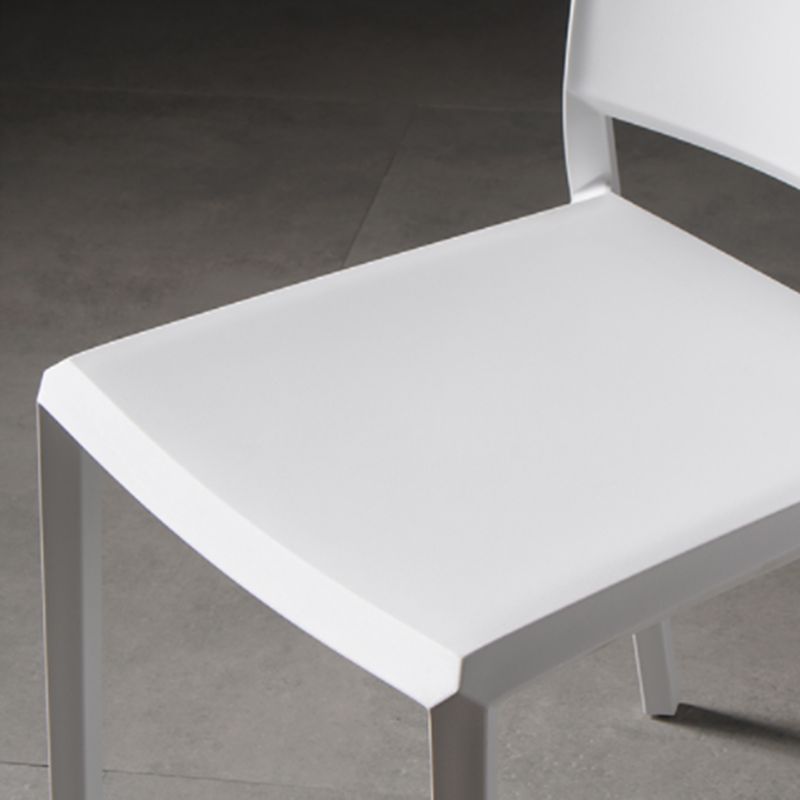 Contemporary Style Dining Chairs Plastic Armless Side Chair for Kitchen